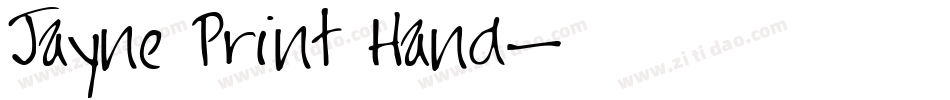 Jayne Print Hand字体转换